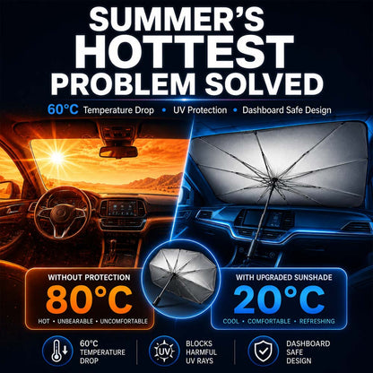 🔥Last Day 50% OFF - Bemloria™ 2026 Upgraded Car Windshield Sun Shade Umbrella