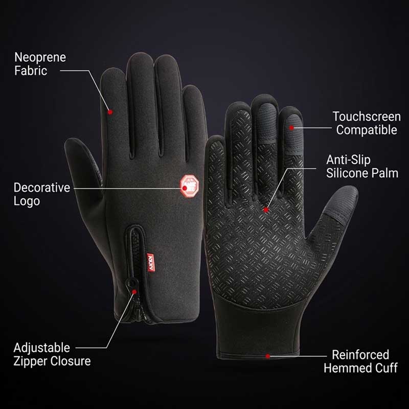 Waterproof Touchscreen Thermal Gloves — Stay Warm, Dry & Connected All Winter