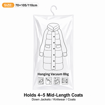 Bemloria™🧥Hanging Vacuum Storage Bags – Hanging Design for Wardrobe, Air Vacuum Compression, Waterproof Dustproof & Space-Saving 🧹