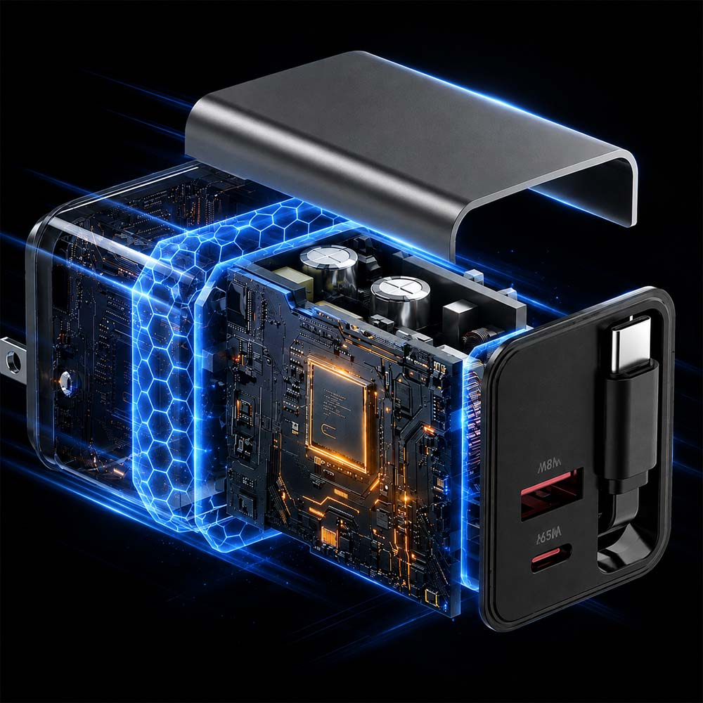 65W All-in-One Fast Charger with Built-In Retractable USB-C Cable (offer)