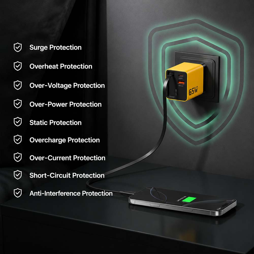 65W All-in-One Fast Charger with Built-In Retractable USB-C Cable (offer)