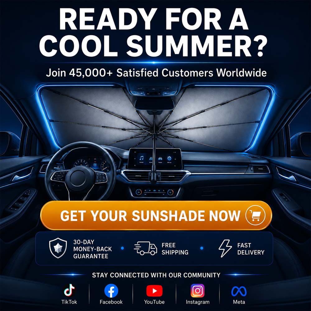 🔥Last Day 50% OFF - Bemloria™ 2026 Upgraded Car Windshield Sun Shade Umbrella