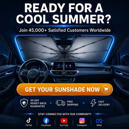 🔥Last Day 50% OFF - Bemloria™ 2026 Upgraded Car Windshield Sun Shade Umbrella