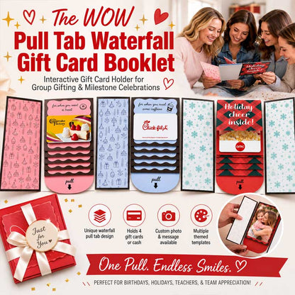 🎄🎂✨ Handmade Waterfall Birthday Gift Card Booklet🎁💖