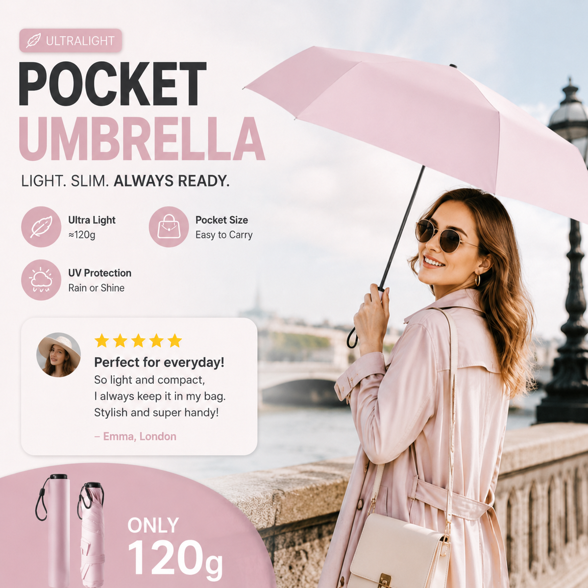 Bemloria™🔥Buy more Save more🎁Ultra-Lightweight Compact All-Weather Umbrella🔥