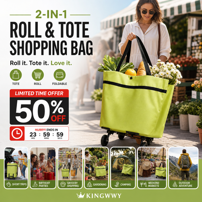 🔥HOT SALE 50% OFF🔥Daba™ Foldable 2-in-1 Shopping Bag