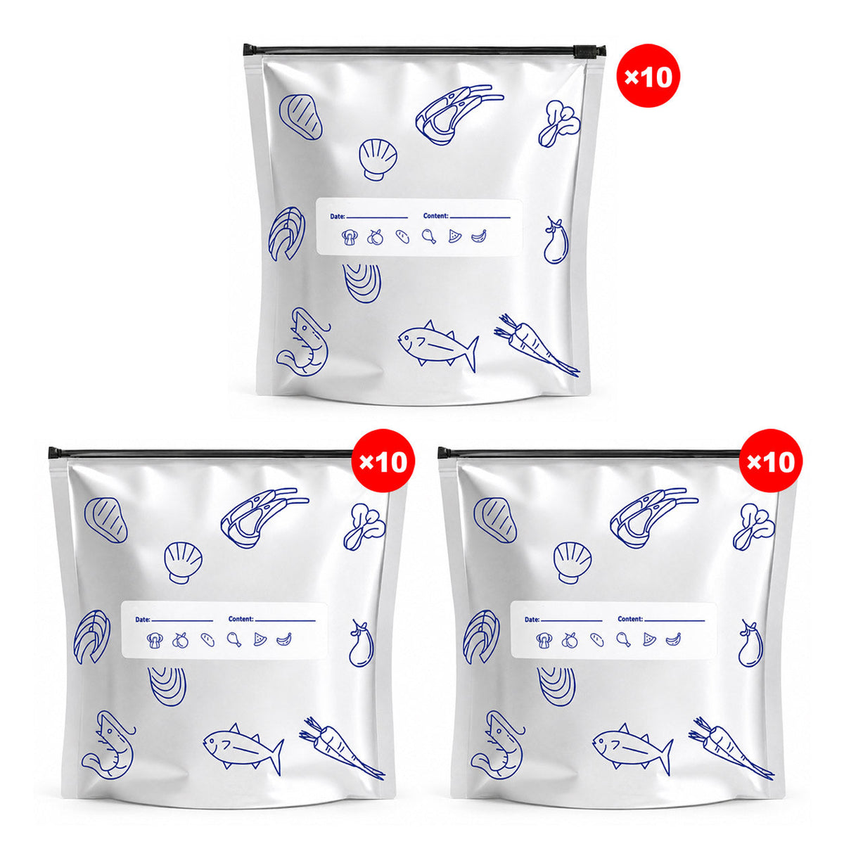 Bemloria™🔥Limited Sale: Buy 2 get 1 free!🍗 🥦Reusable Aluminum Foil Sealable Storage Bags