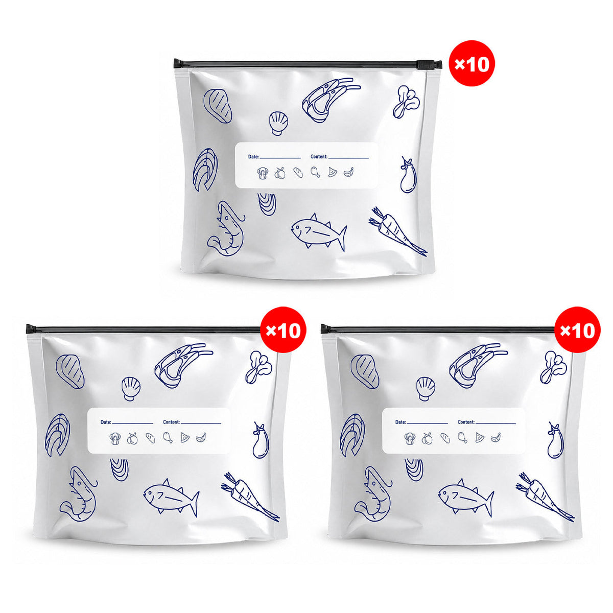 Bemloria™🔥Limited Sale: Buy 2 get 1 free!🍗 🥦Reusable Aluminum Foil Sealable Storage Bags