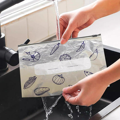 Bemloria™🔥Limited Sale: Buy 2 get 1 free!🍗 🥦Reusable Aluminum Foil Sealable Storage Bags (Offer)