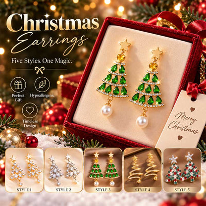 🎄 Christmas Must-Have ✨ Sparkling Tree Earrings – Perfect Holiday Gift🎁