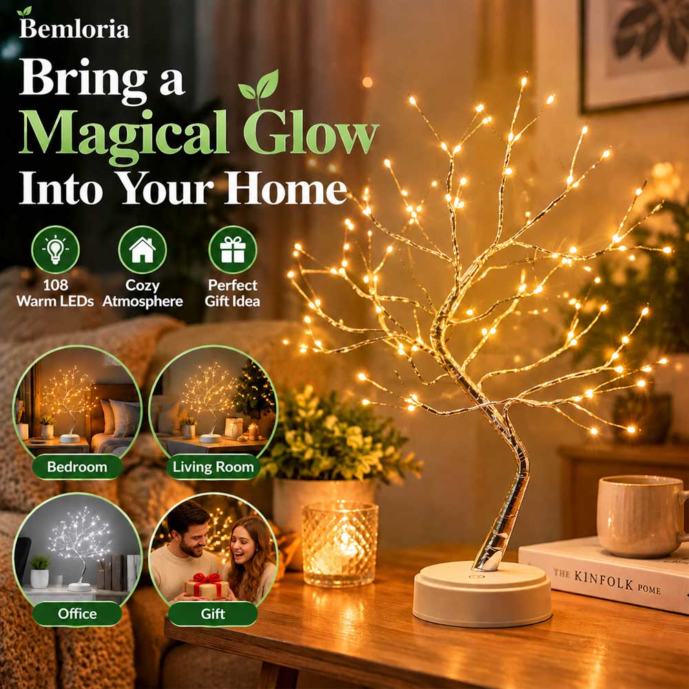 💡Bemloria™ 108-LED Fairy Tree Lamp – Cozy Ambient Lighting for Your Home