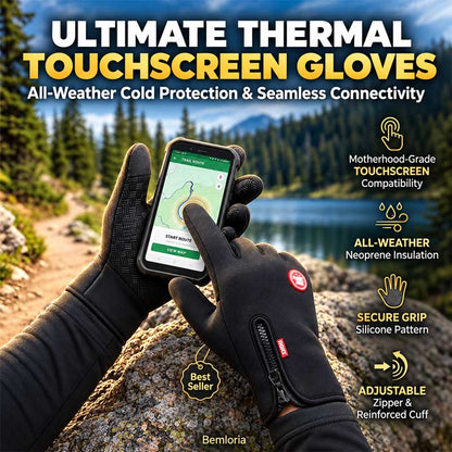 Waterproof Touchscreen Thermal Gloves — Stay Warm, Dry & Connected All Winter