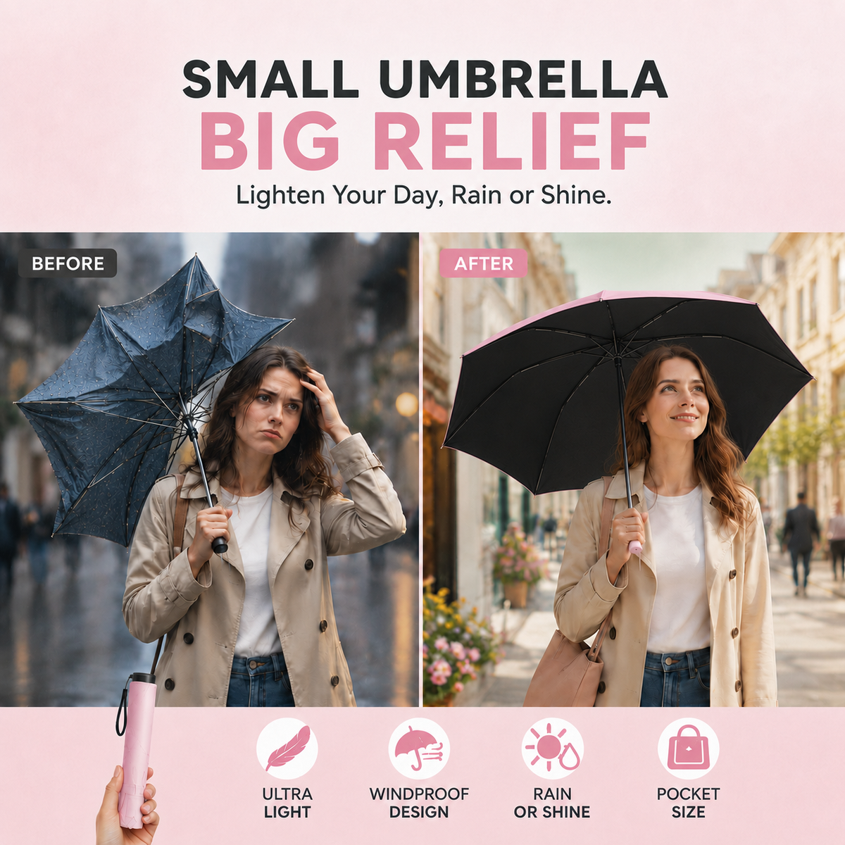 Bemloria™🔥Buy more Save more🎁Ultra-Lightweight Compact All-Weather Umbrella🔥