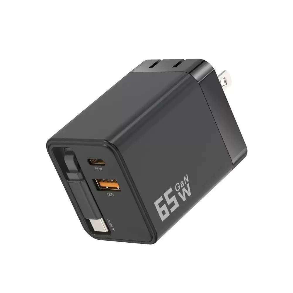 65W All-in-One Fast Charger with Built-In Retractable USB-C Cable (offer)
