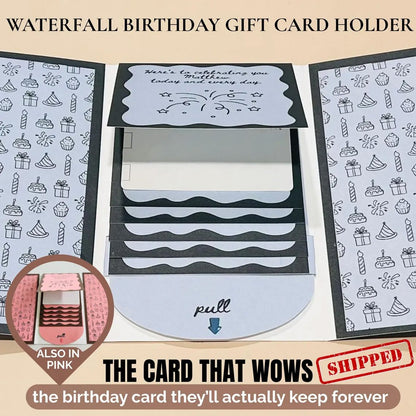 🎄🎂✨ Handmade Waterfall Birthday Gift Card Booklet🎁💖