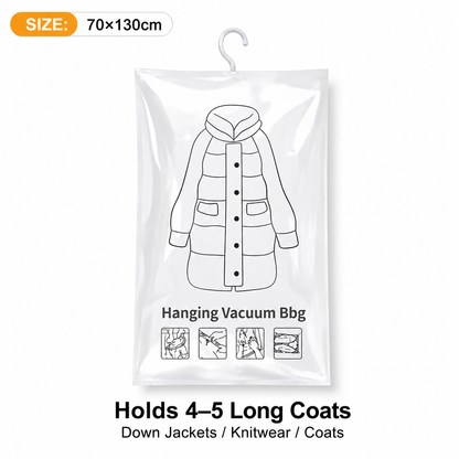 Bemloria™🧥Hanging Vacuum Storage Bags – Hanging Design for Wardrobe, Air Vacuum Compression, Waterproof Dustproof & Space-Saving 🧹 (Offer)