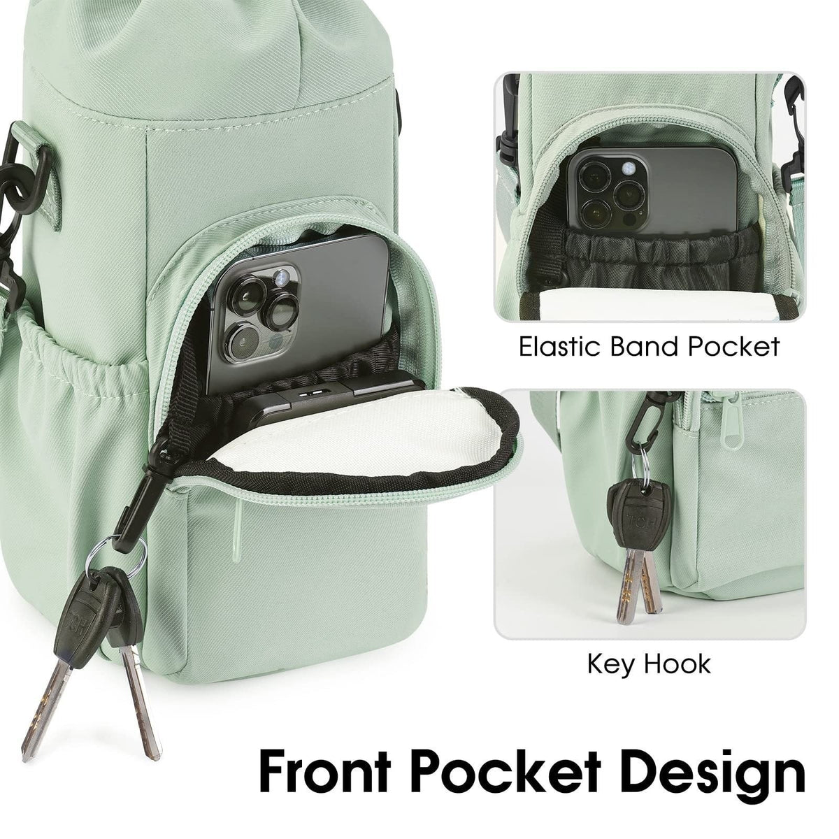 🎒 Hot Sale - 60% OFF ✨💥Water Bottle Carrier Bag with Phone Pockets