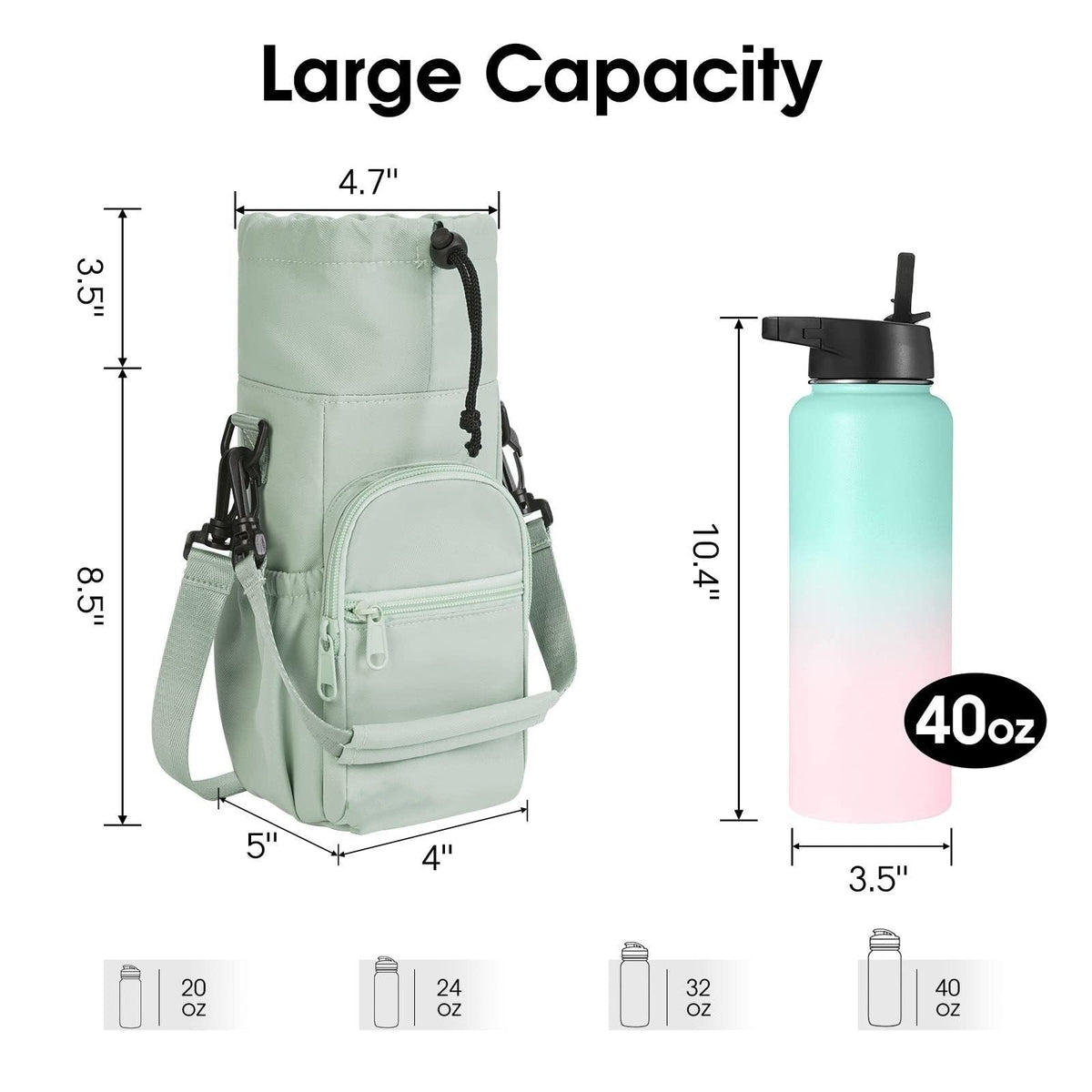 🎒 Hot Sale - 60% OFF ✨💥Water Bottle Carrier Bag with Phone Pockets