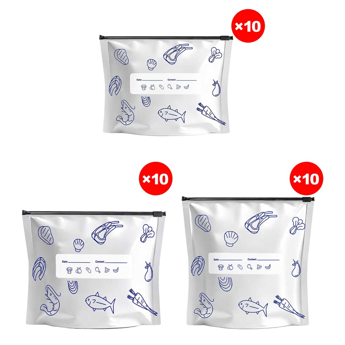 Bemloria™🔥Limited Sale: Buy 2 get 1 free!🍗 🥦Reusable Aluminum Foil Sealable Storage Bags