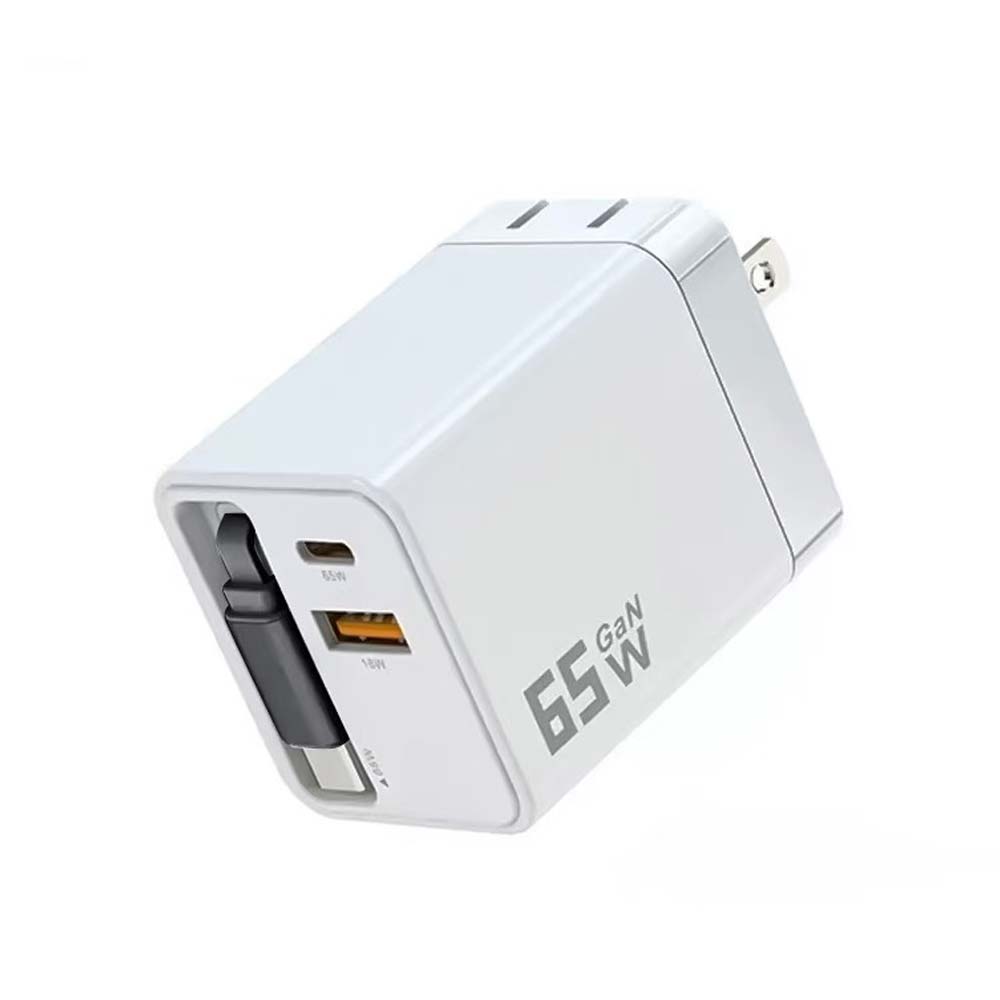 65W All-in-One Fast Charger with Built-In Retractable USB-C Cable (offer)