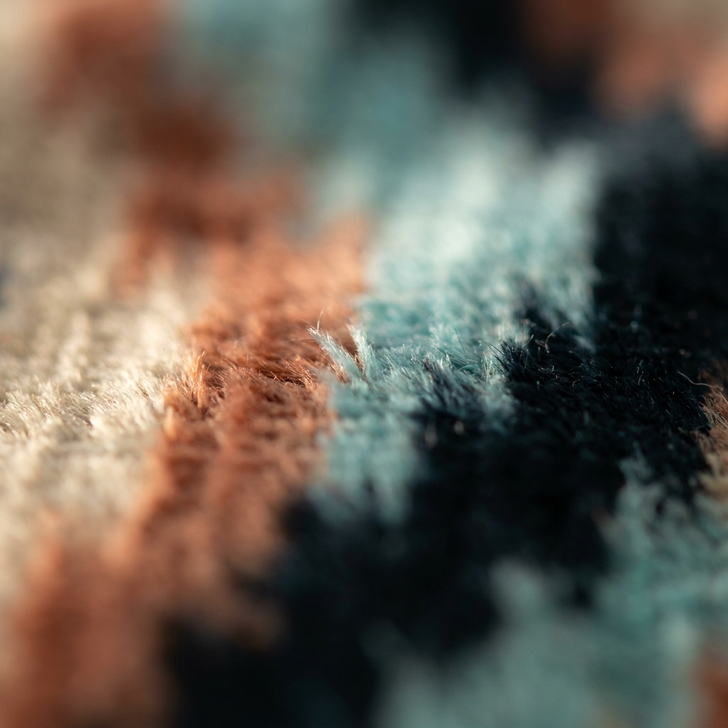 Close-up of the silk velvet ikat weave
