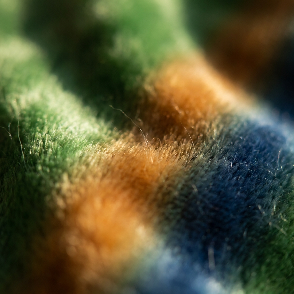 Close-up of the silk velvet ikat weave
