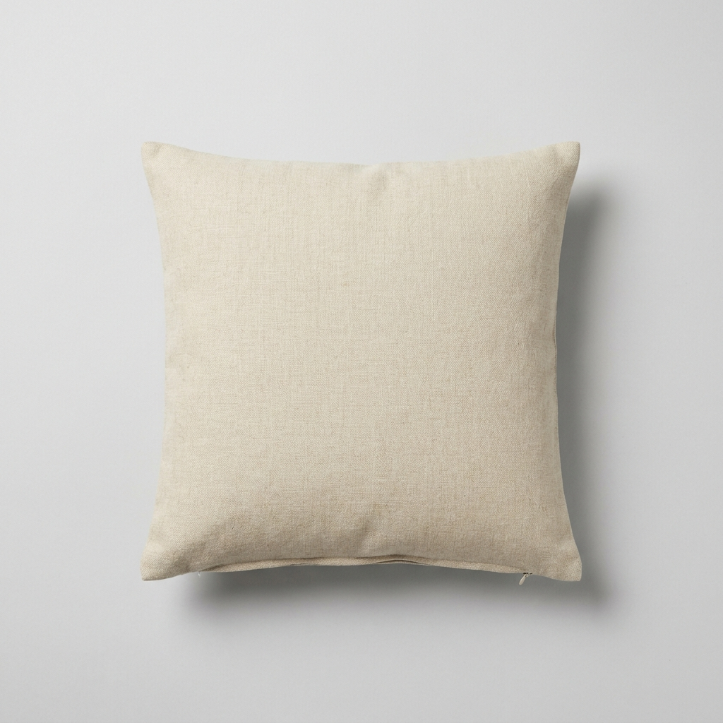 Linen back of the pillow cover with concealed zip