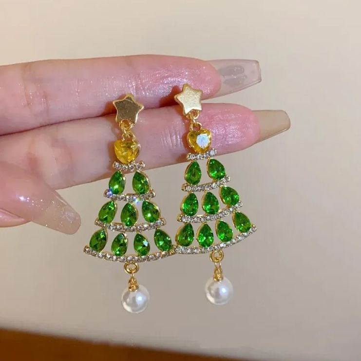 🎄 Christmas Must-Have ✨ Sparkling Tree Earrings – Perfect Holiday Gift🎁