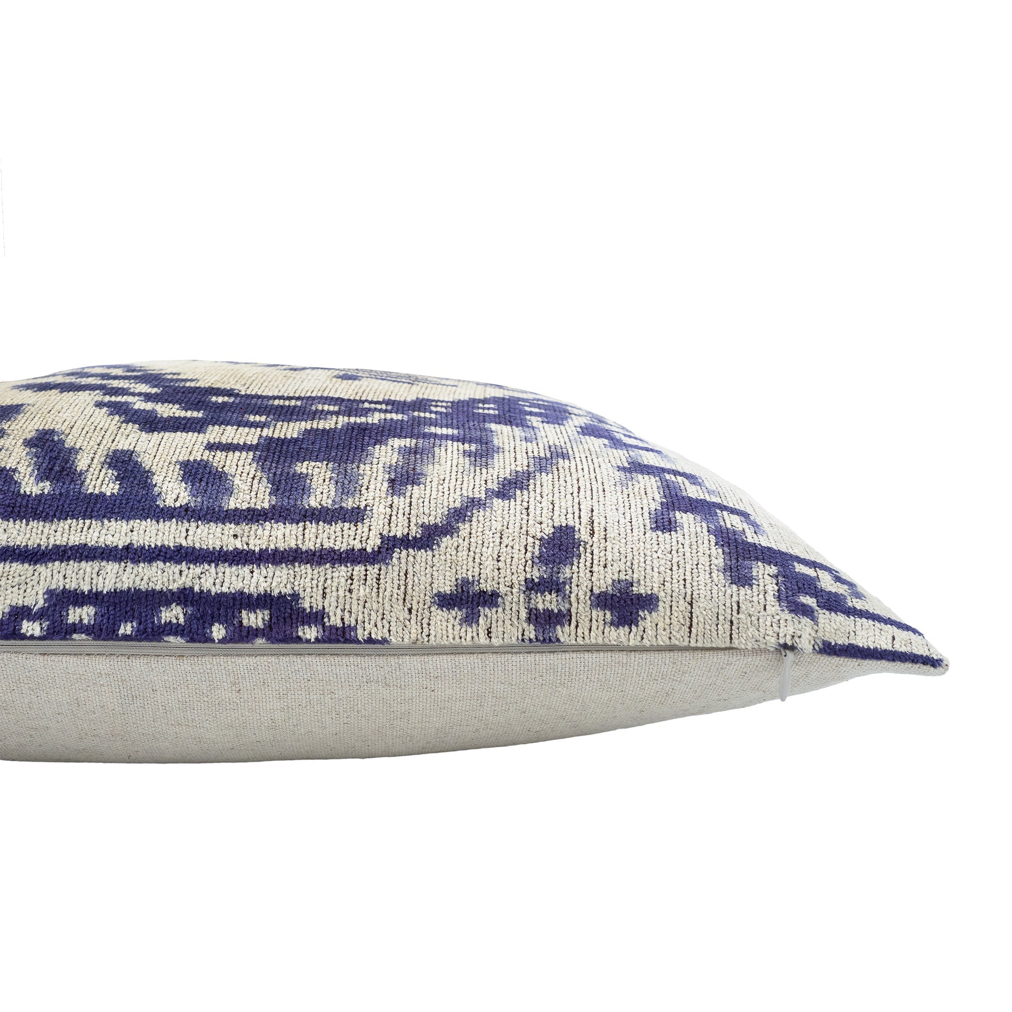 Palms Silk Velvet Ikat Pillow Cover, 20" X 20"