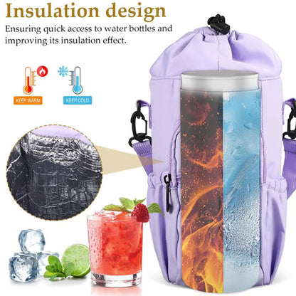 🎒 Hot Sale - 60% OFF ✨💥Water Bottle Carrier Bag with Phone Pockets