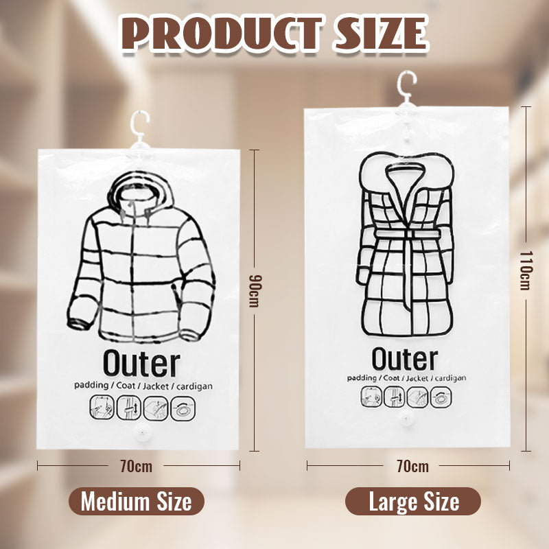 Bemloria™🧥Hanging Vacuum Storage Bags – Hanging Design for Wardrobe, Air Vacuum Compression, Waterproof Dustproof & Space-Saving 🧹 (Offer)