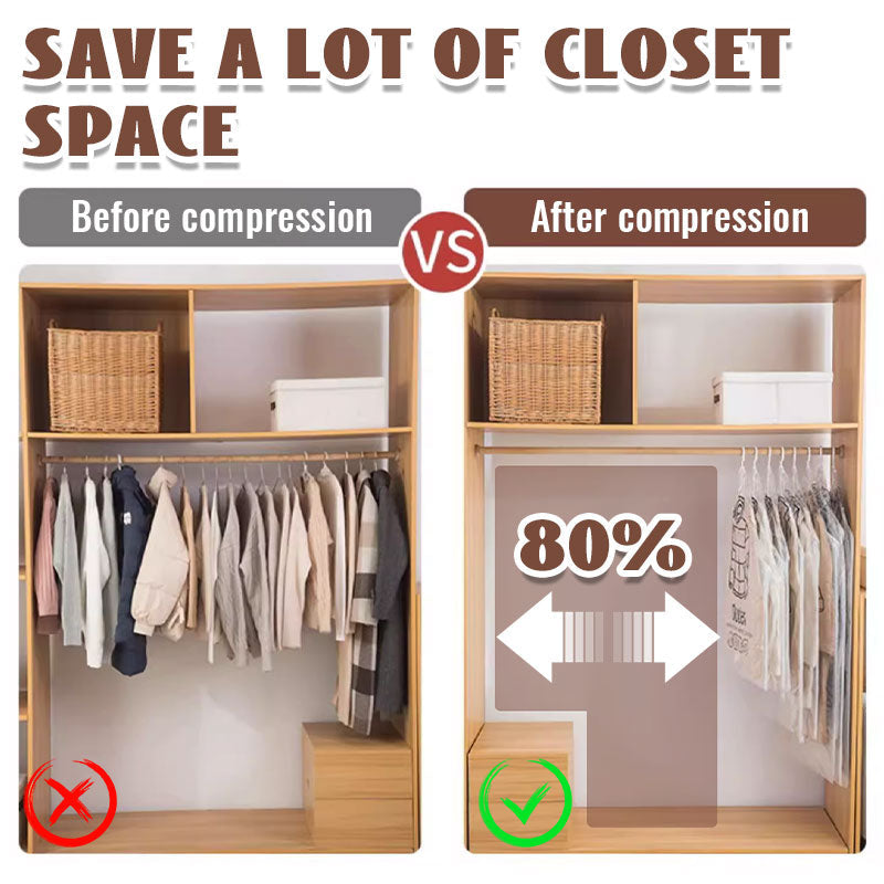 Bemloria™🧥Hanging Vacuum Storage Bags – Hanging Design for Wardrobe, Air Vacuum Compression, Waterproof Dustproof & Space-Saving 🧹
