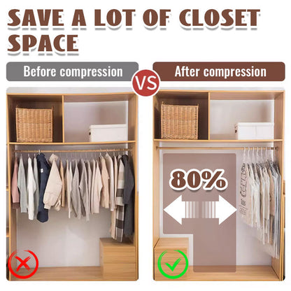 Bemloria™🧥Hanging Vacuum Storage Bags – Hanging Design for Wardrobe, Air Vacuum Compression, Waterproof Dustproof & Space-Saving 🧹 (Offer)