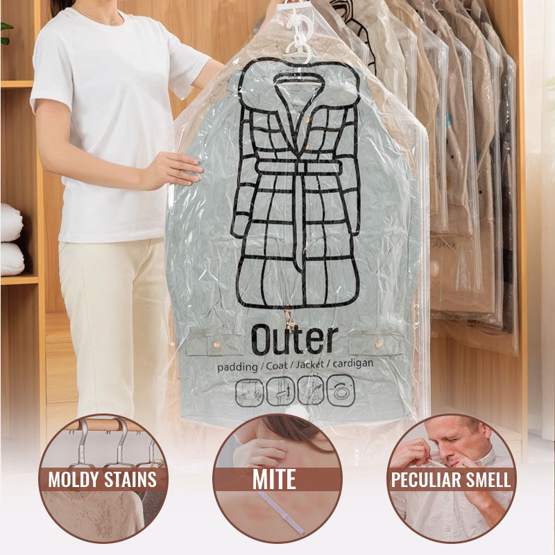 Bemloria™🧥Hanging Vacuum Storage Bags – Hanging Design for Wardrobe, Air Vacuum Compression, Waterproof Dustproof & Space-Saving 🧹