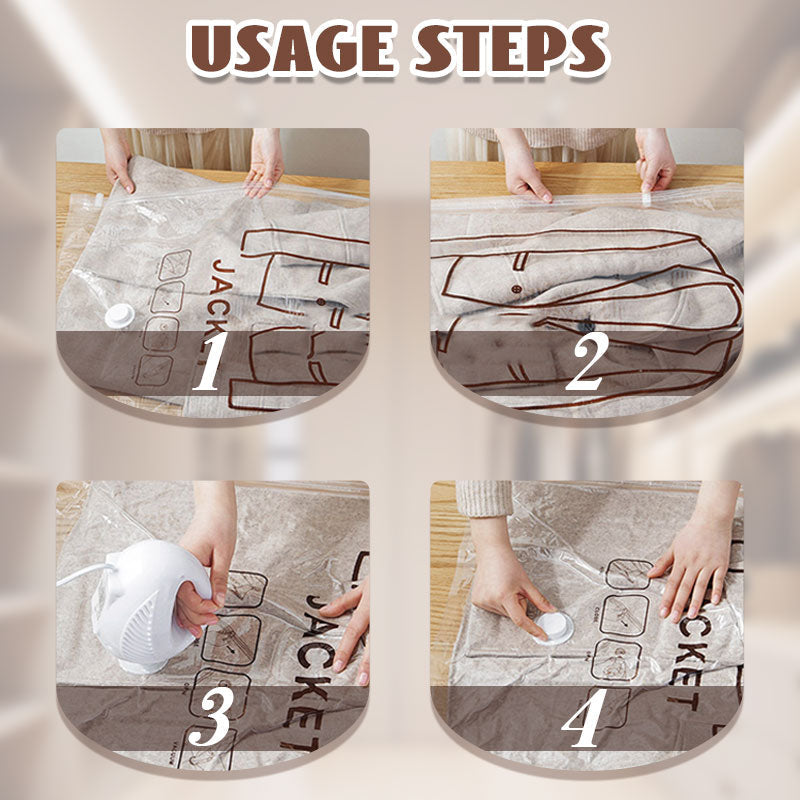 Bemloria™🧥Hanging Vacuum Storage Bags – Hanging Design for Wardrobe, Air Vacuum Compression, Waterproof Dustproof & Space-Saving 🧹 (Offer)