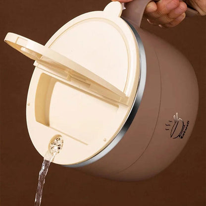 🍜1200ml 304 Stainless Steel Noodle Bowl with Lid, Handle & Phone Holder