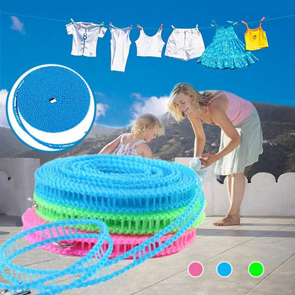 👕Windproof Non-Slip Clothesline – Keep Clothes Secure, Even on Windy Days | Portable & Easy to Install