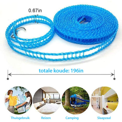 👕Windproof Non-Slip Clothesline – Keep Clothes Secure, Even on Windy Days | Portable & Easy to Install