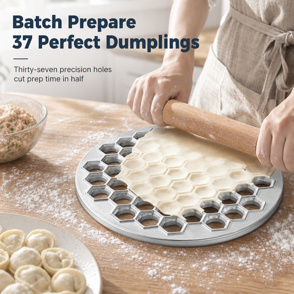 🥟 37-Cavity Dumpling Maker – Make 37 Perfectly Shaped Dumplings at Once!