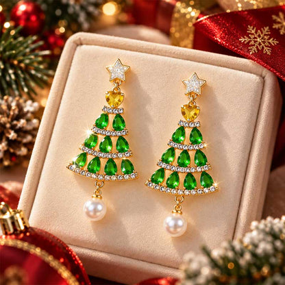 🎄 Christmas Must-Have ✨ Sparkling Tree Earrings – Perfect Holiday Gift🎁