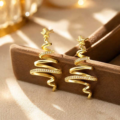 🎄 Christmas Must-Have ✨ Sparkling Tree Earrings – Perfect Holiday Gift🎁